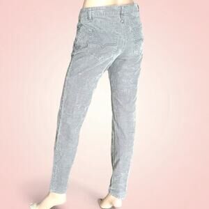 prAna Pants Women Size 4 Grey Trinity Corduroy Skinny Organic Cotton Blend